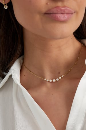 Necklace pearl party - Silver Color color h5 Picture3